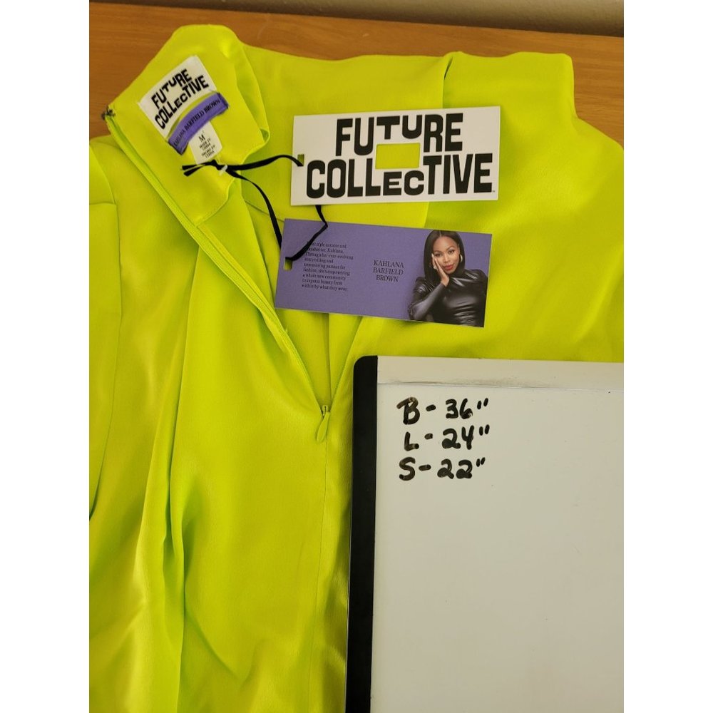 Women's Long Sleeve Blouse - Future Collective with Kahl Neon Size M - Picture 5 of 7